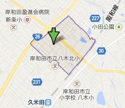 箕土路町地図